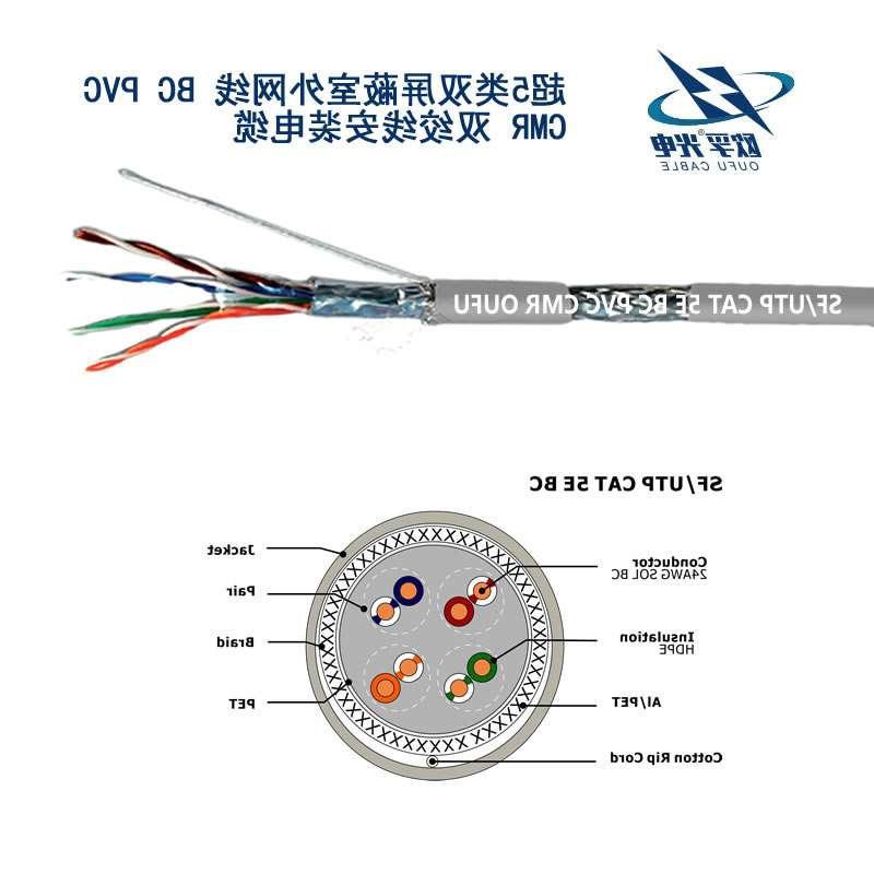 莱芜市SF / UTP CAT 5E BC PVC CMR双绞线安装电缆